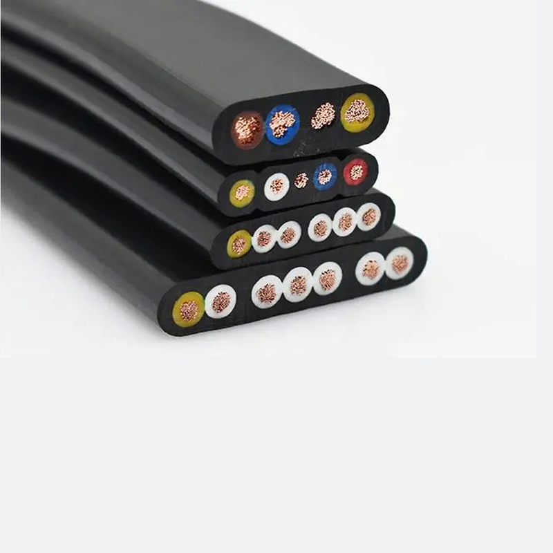 Câble plat en caoutchouc flexible
